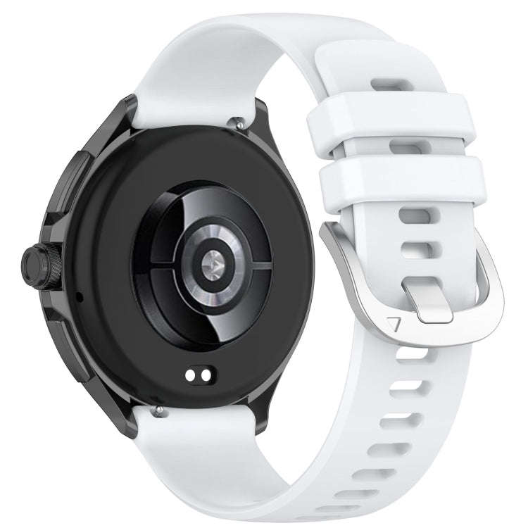 For Xiaomi Watch S3 Glossy Surface Silicone Watch Band(White)