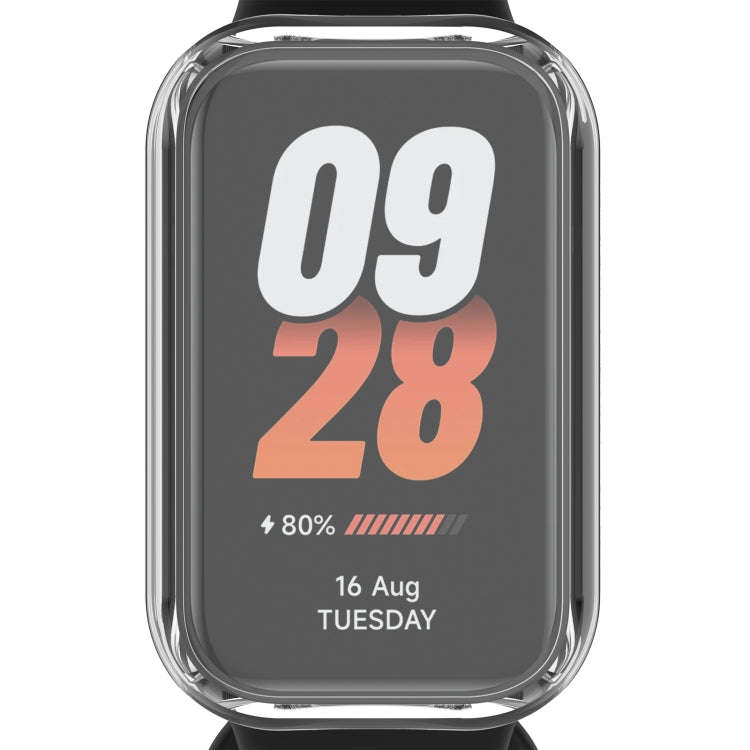 For Xiaomi Smart Band 8 Active Full Package TPU Electroplated Watch Protective Case(Transparent)