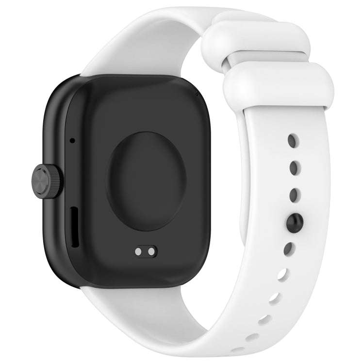 For Redmi Watch 4 Solid Color Liquid Silicone Watch Band(White)