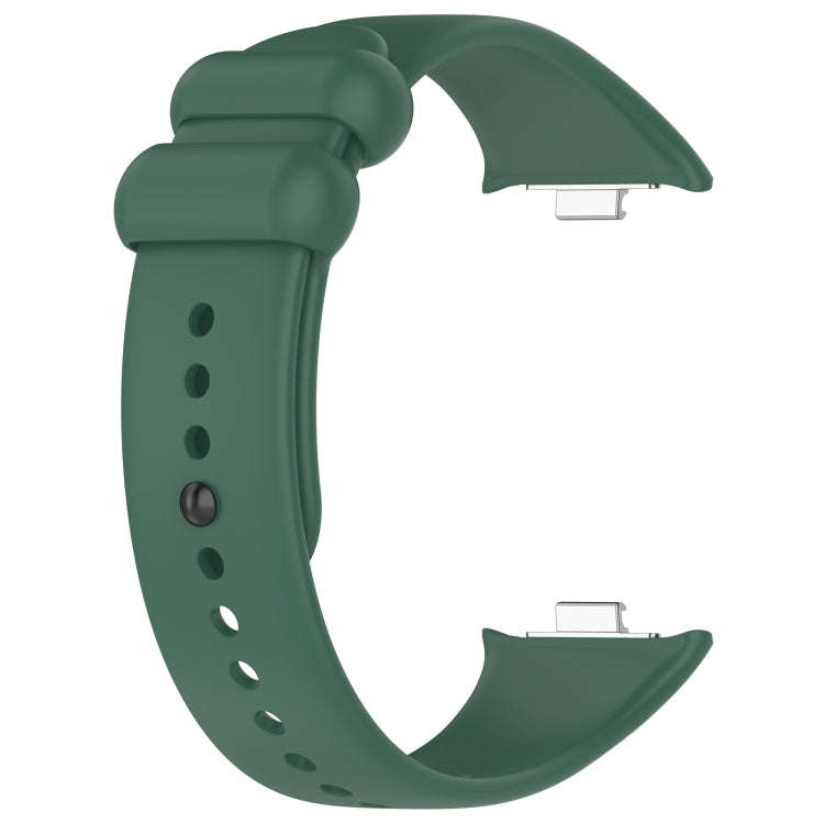 For Redmi Watch 4 Solid Color Liquid Silicone Watch Band(Dark Green)