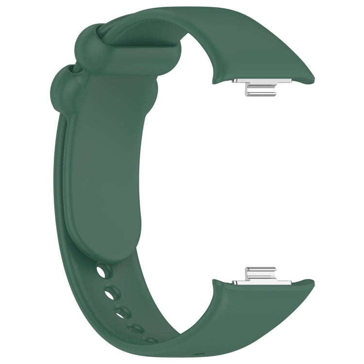 For Redmi Watch 4 Solid Color Liquid Silicone Watch Band(Dark Green)