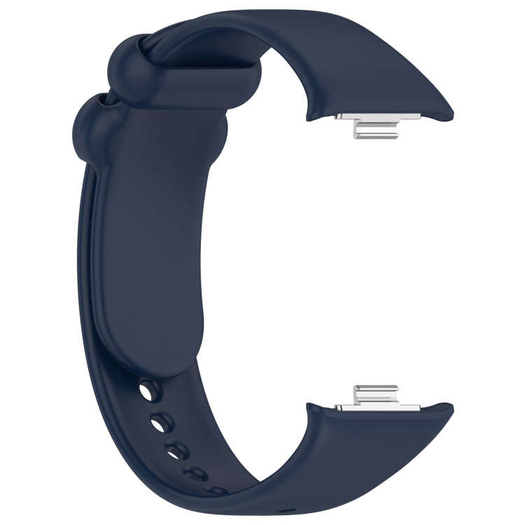 For Redmi Watch 4 Solid Color Liquid Silicone Watch Band(Dark Blue)