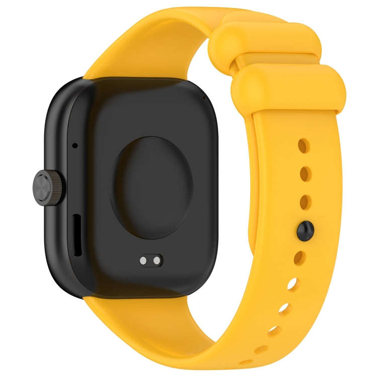 For Redmi Watch 4 Solid Color Liquid Silicone Watch Band(Yellow)
