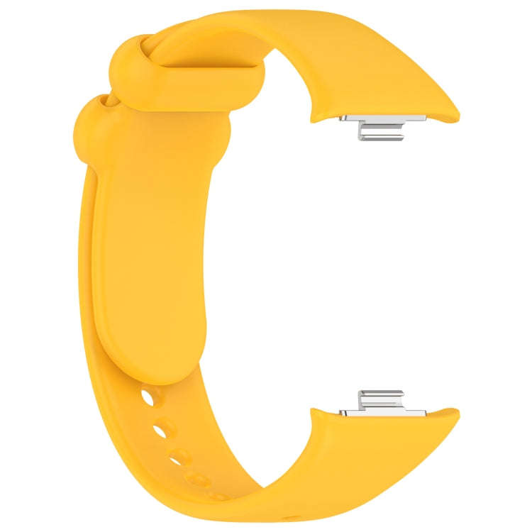 For Redmi Watch 4 Solid Color Liquid Silicone Watch Band(Yellow)