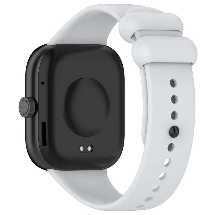 For Redmi Watch 4 Solid Color Liquid Silicone Watch Band(Light Gray)