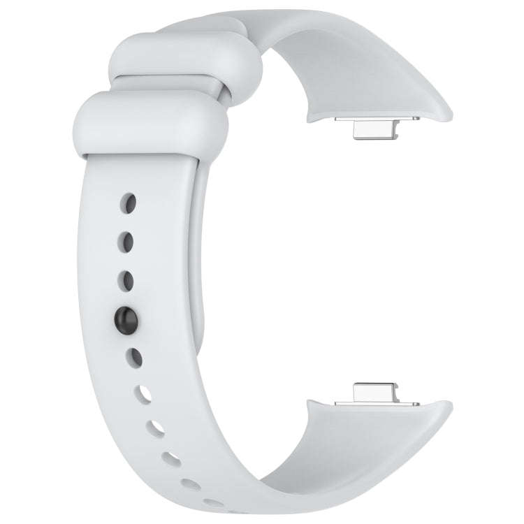 For Redmi Watch 4 Solid Color Liquid Silicone Watch Band(Light Gray)