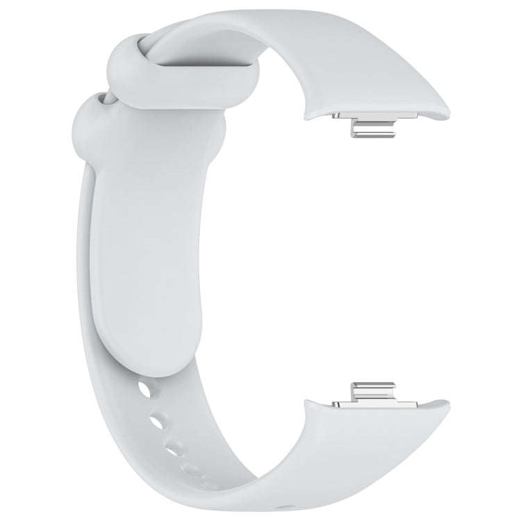 For Redmi Watch 4 Solid Color Liquid Silicone Watch Band(Light Gray)