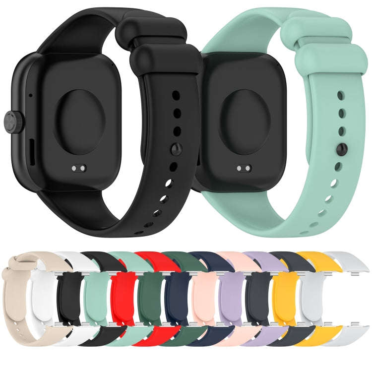For Redmi Watch 4 Solid Color Liquid Silicone Watch Band(Dark Blue)