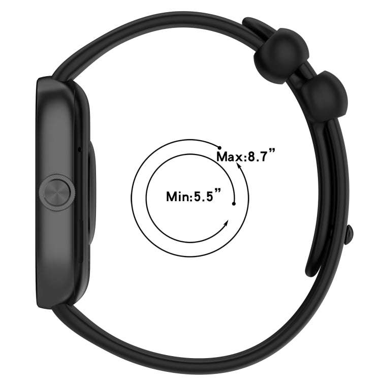 For Redmi Watch 4 Solid Color Liquid Silicone Watch Band(Dark Blue)