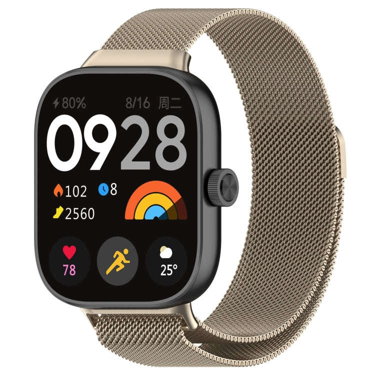 For Redmi Watch 4 Milan Magnetic Steel Mesh Watch Band(Starlight)