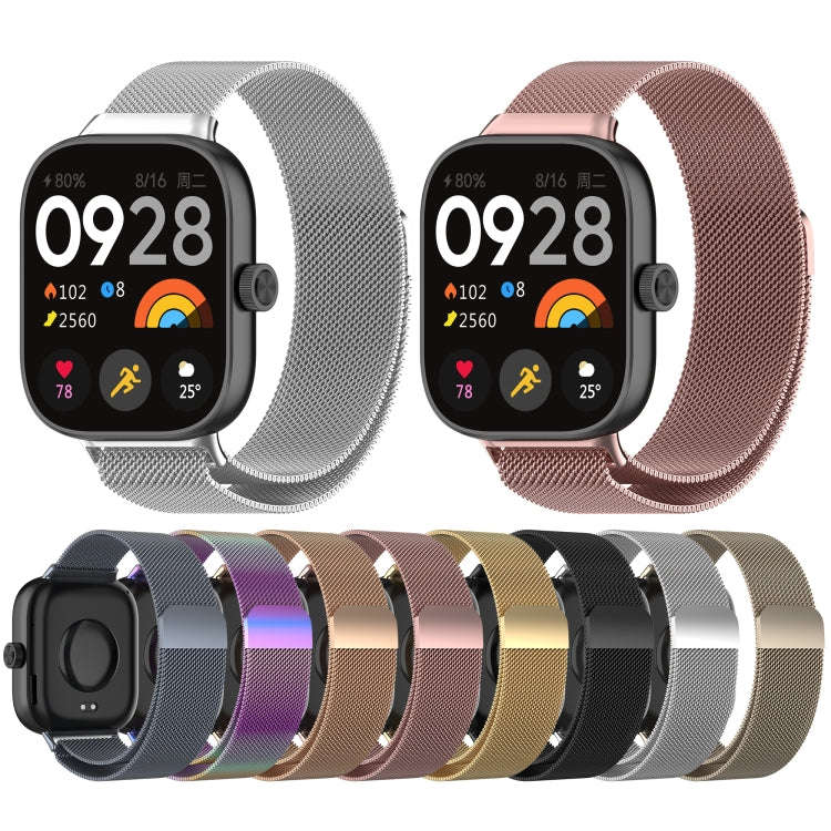 For Redmi Watch 4 Milan Magnetic Steel Mesh Watch Band(Starlight)