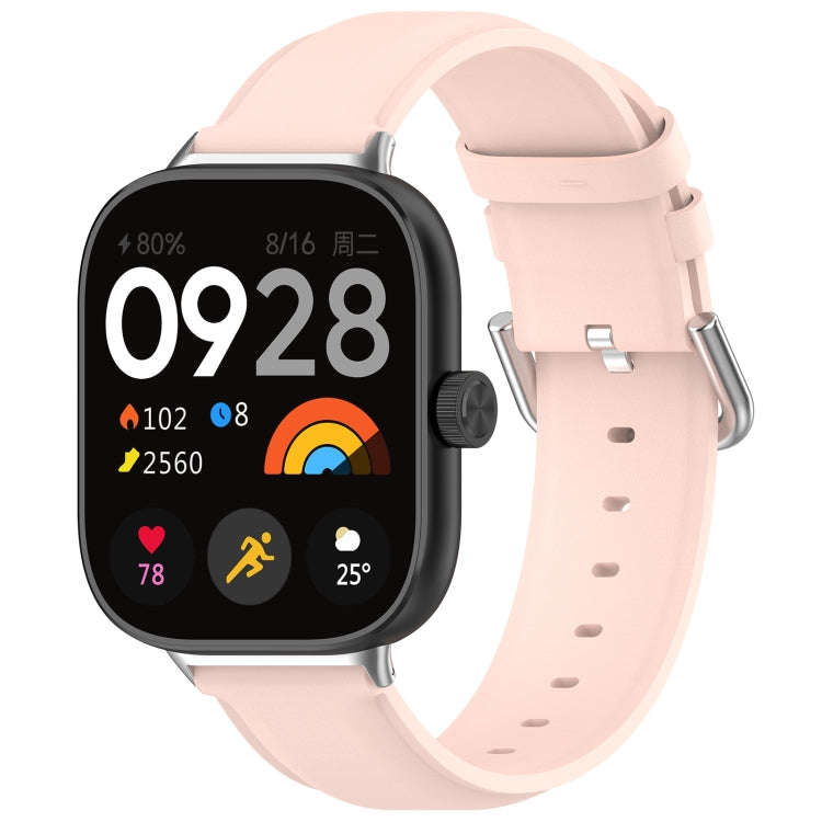 For Xiaomi Smart Band 9 Pro / 8 Pro Round Tail Top Layer Leather Watch Band(Pink)
