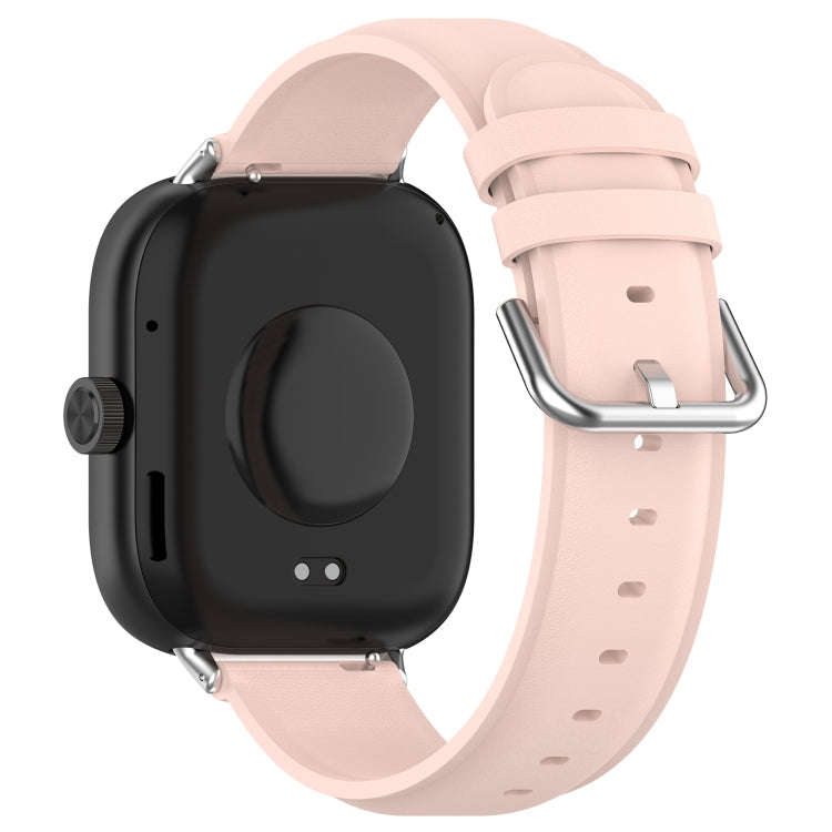 For Xiaomi Smart Band 9 Pro / 8 Pro Round Tail Top Layer Leather Watch Band(Pink)