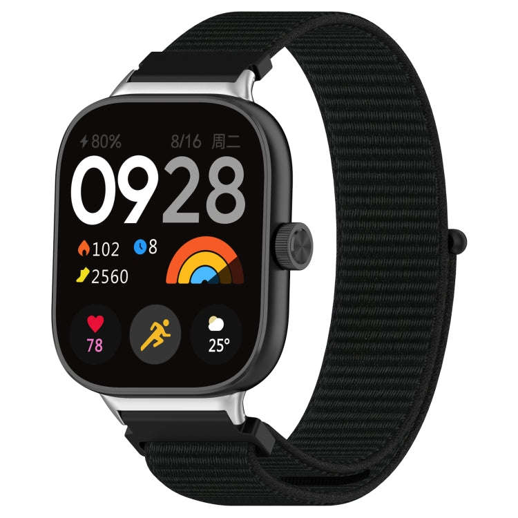 For Redmi Watch 4 / Watch 5 Nylon Loop Metal Connector Watch Band(Black)