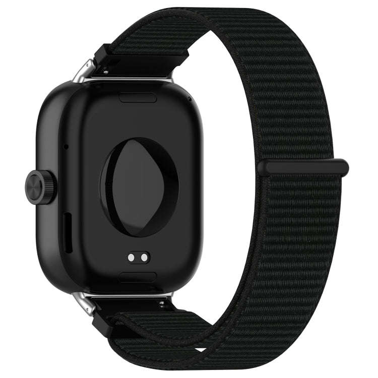 For Redmi Watch 4 / Watch 5 Nylon Loop Metal Connector Watch Band(Black)