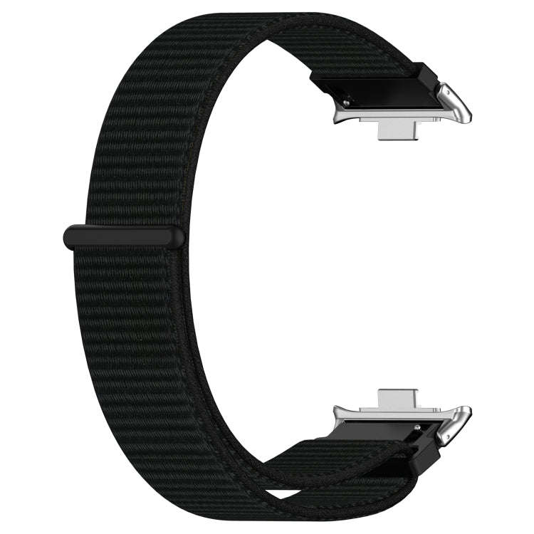 For Redmi Watch 4 / Watch 5 Nylon Loop Metal Connector Watch Band(Black)