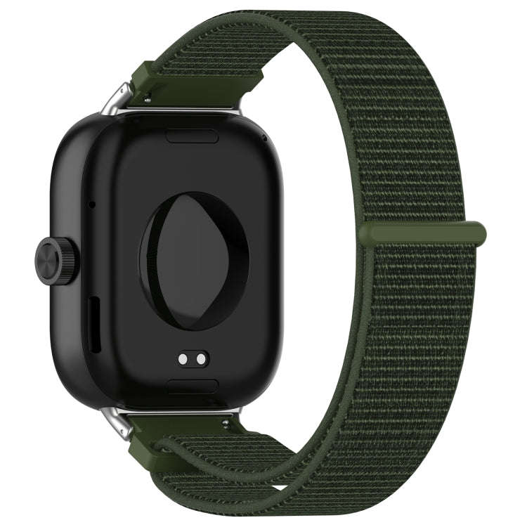 For Xiaomi Smart Band 9 Pro / 8 Pro Nylon Loop Metal Connector Watch Band(Army Green)