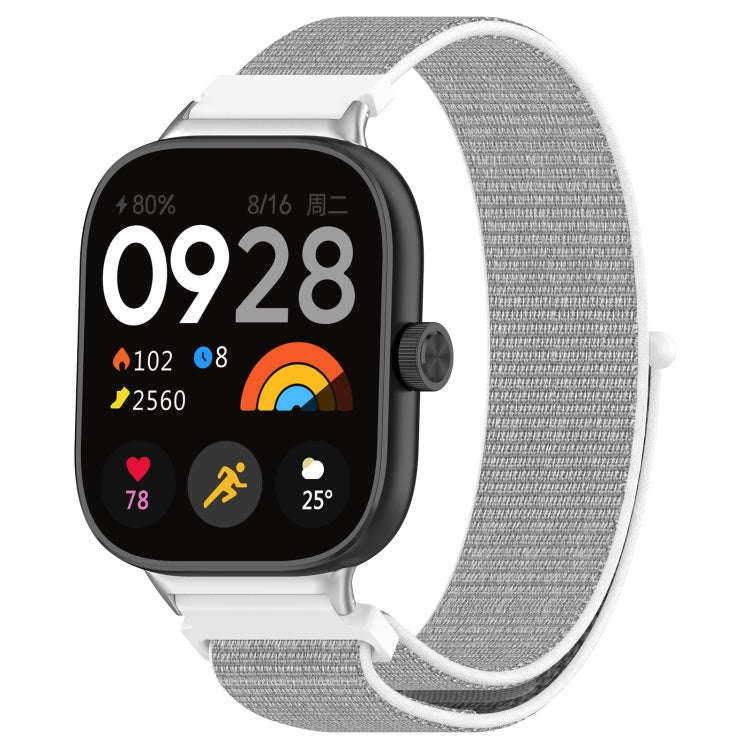 For Xiaomi Smart Band 9 Pro / 8 Pro Nylon Loop Metal Connector Watch Band(White)