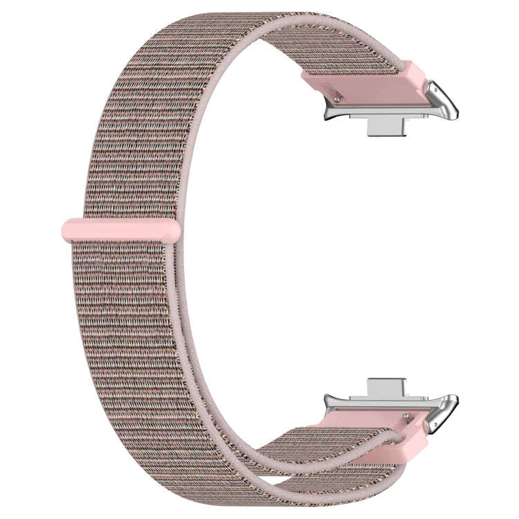 For Xiaomi Smart Band 9 Pro / 8 Pro Nylon Loop Metal Connector Watch Band(Pink)