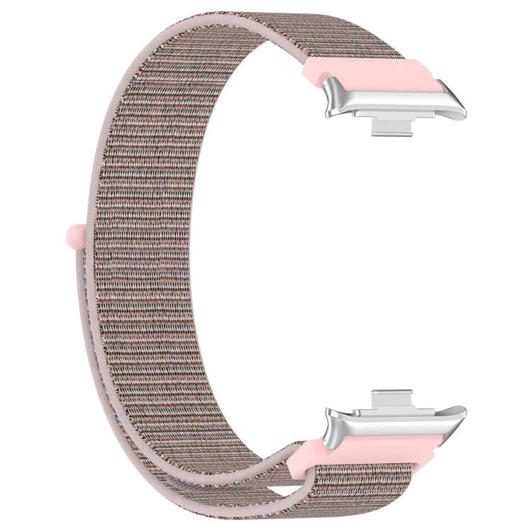 For Xiaomi Smart Band 9 Pro / 8 Pro Nylon Loop Metal Connector Watch Band(Pink)