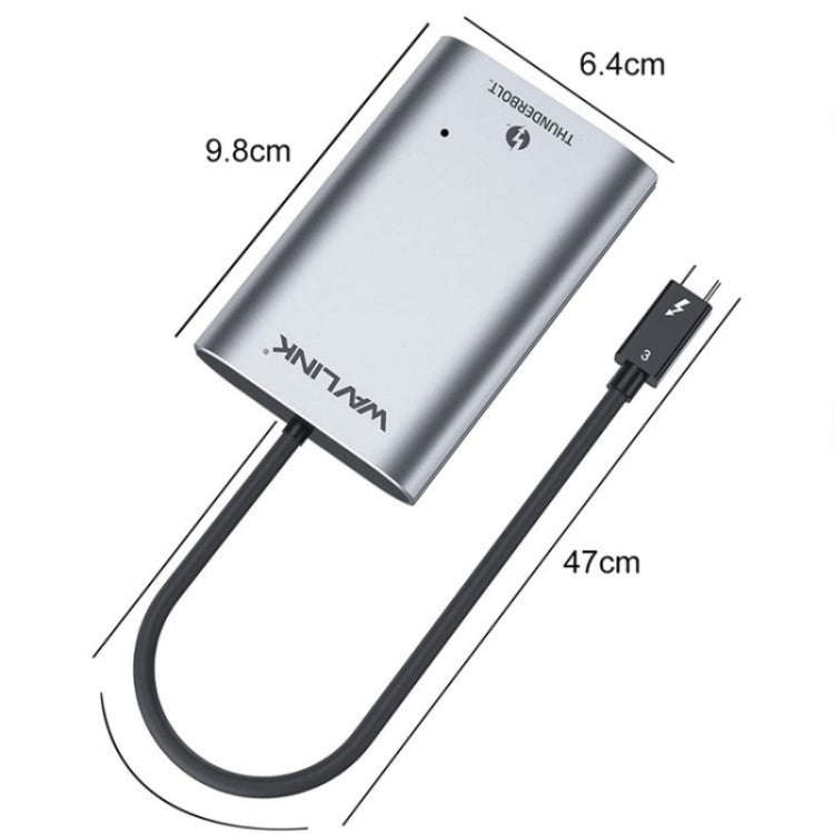 WAVLINK WL-UTA02D Thunderbolt 3 to Dual DisplayPort Adapter Converter Support 4K / 60Hz
