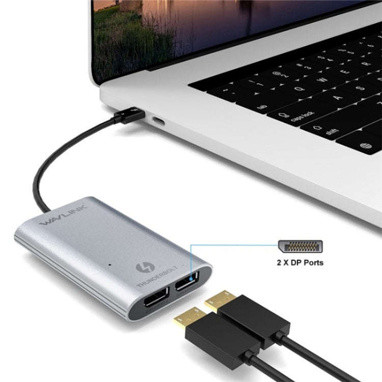 WAVLINK WL-UTA02D Thunderbolt 3 to Dual DisplayPort Adapter Converter Support 4K / 60Hz