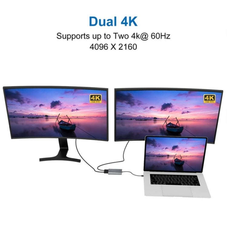 WAVLINK WL-UTA02D Thunderbolt 3 to Dual DisplayPort Adapter Converter Support 4K / 60Hz
