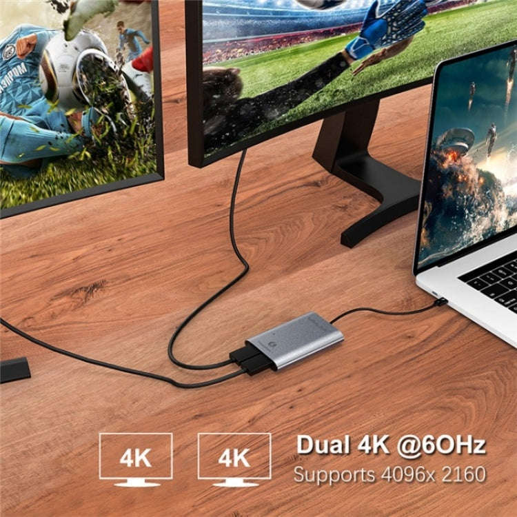 WAVLINK WL-UTA02D Thunderbolt 3 to Dual DisplayPort Adapter Converter Support 4K / 60Hz