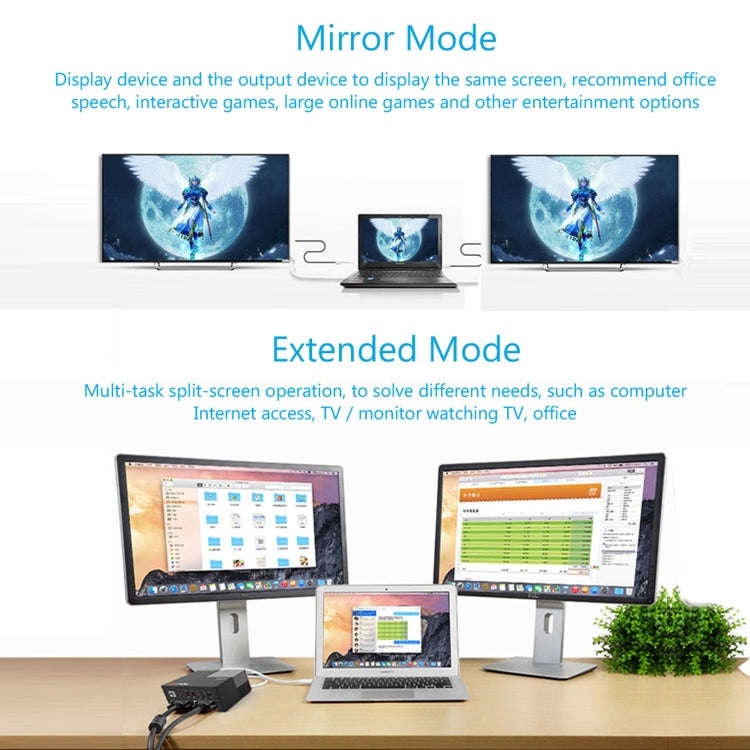 WAVLINK WL-UG39DK3 Fast Charging Gigabit Ethernet Dual Display Video Dock USB 3.0 Hub, Plug:AU Plug