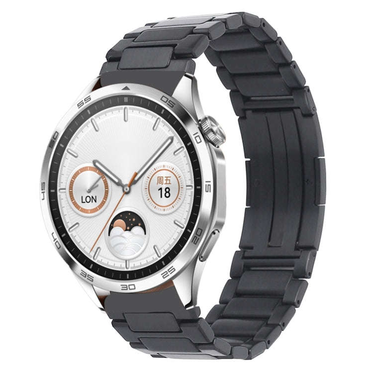 For Huawei Watch GT4 46mm H-Shaped Folding Buckle Stainless Steel Metal Watch Band(Gray)