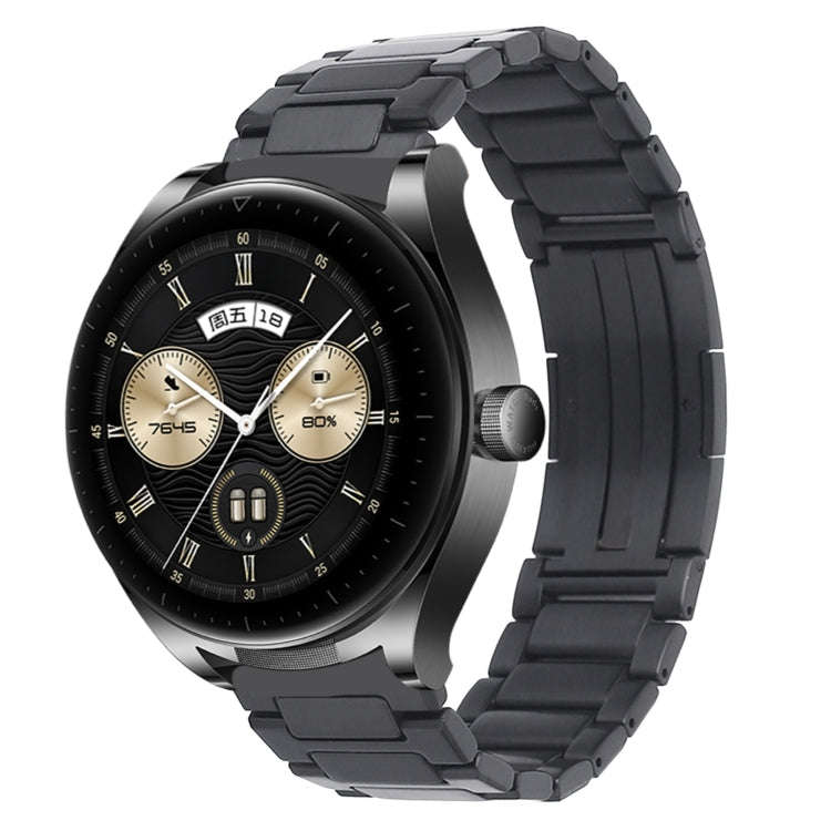 For Huawei Watch Ultimate / Buds H-Shaped Folding Buckle Stainless Steel Metal Watch Band(Gray)