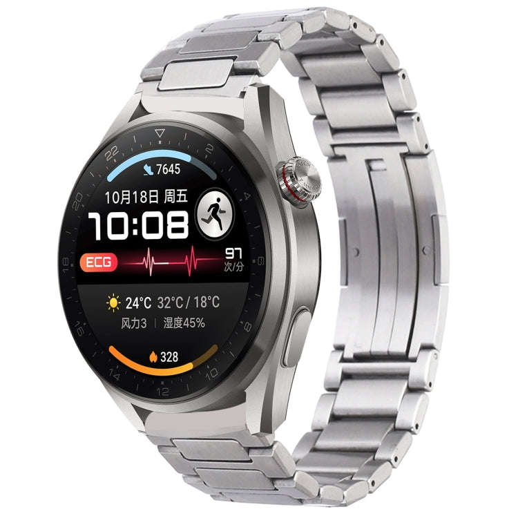For Huaei Watch 3 Pro New H-Shaped Folding Buckle Stainless Steel Metal Watch Band(Silver)