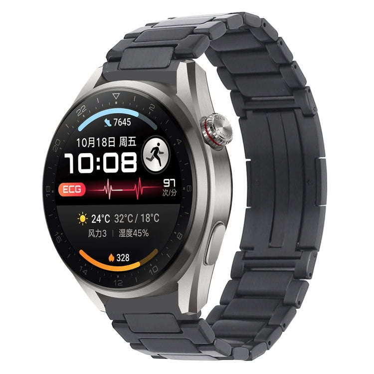 For Huaei Watch 3 Pro New H-Shaped Folding Buckle Stainless Steel Metal Watch Band(Gray)