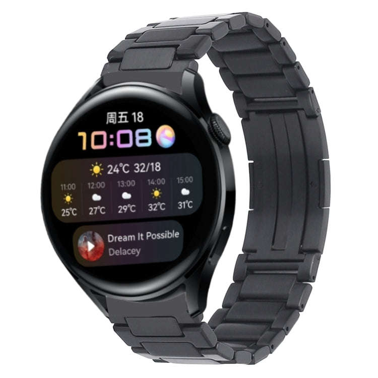 For Huawei Watch3 / Watch3 Pro H-Shaped Folding Buckle Stainless Steel Metal Watch Band(Gray)