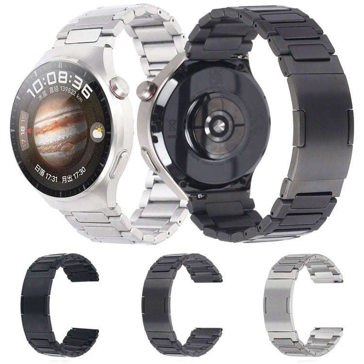 For Huawei Watch GT2 Pro / GT 2e H-Shaped Folding Buckle Stainless Steel Metal Watch Band(Silver)