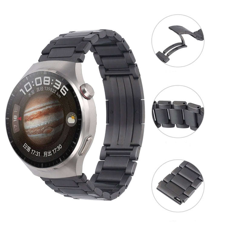For Huawei Watch GT2 Pro / GT 2e H-Shaped Folding Buckle Stainless Steel Metal Watch Band(Gray)