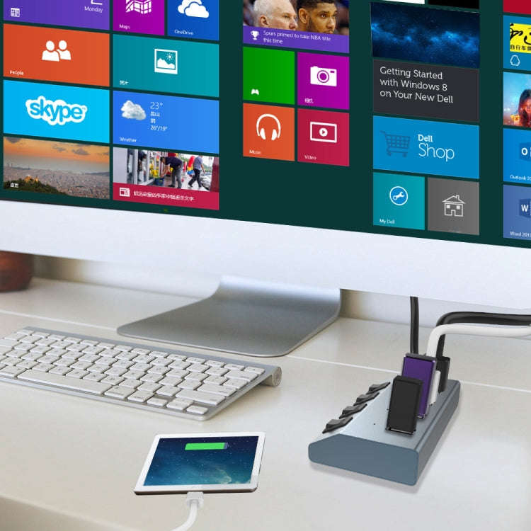 WAVLINK WL-UH3049 USB 3.0 4-Ports Desktop Fast Charger Station with Independent Switch(UK Plug)