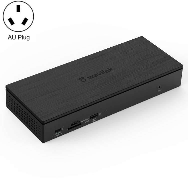 WAVLINK UG69PD10 1 to 4 Screens 4K/5K AV Transfer USB-C to HD Type-C Docking Station Hub, Plug:AU...