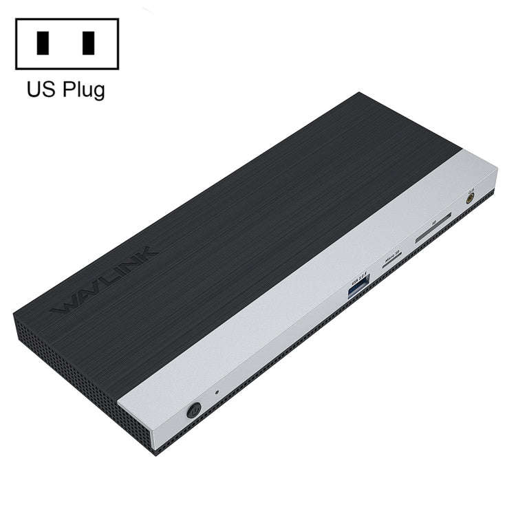 WAVLINK WL-UMD01 USB3.0 Splitter Docking Station Gigabit Ethernet / DP / HD Cable Converter(US Plug)