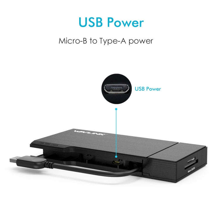 WAVLINK WL-UG39DH2 USB3.0 to HD / VGA / Gigabit Ethernet Splitter Adapter