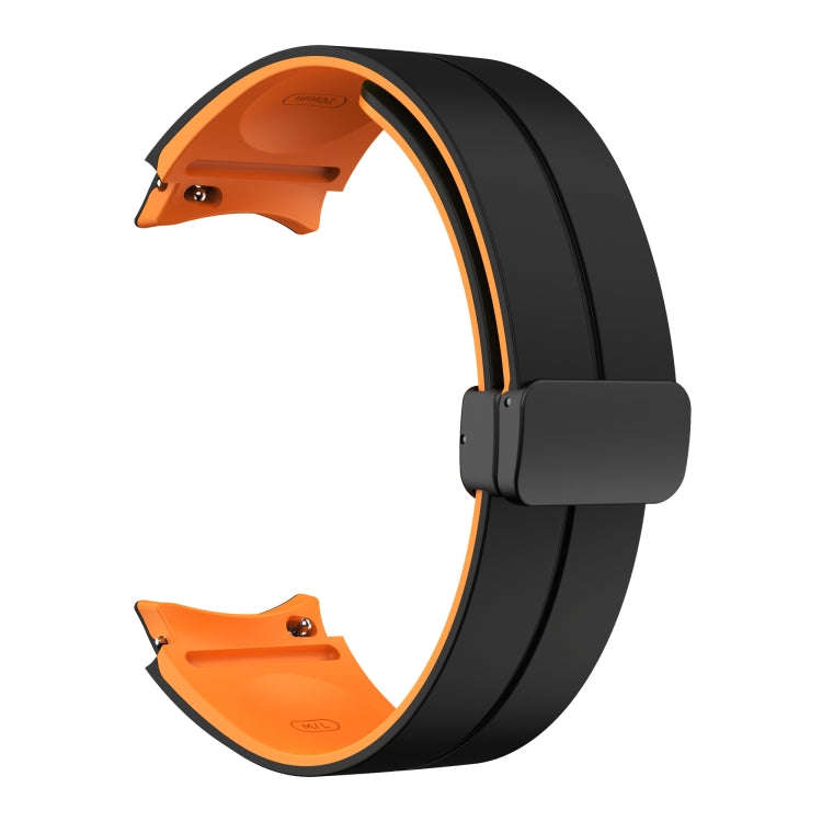For Samsung Galaxy watch 5 Pro Golf Edition Two Color Magnetic Folding Buckle Silicone Watch Band...