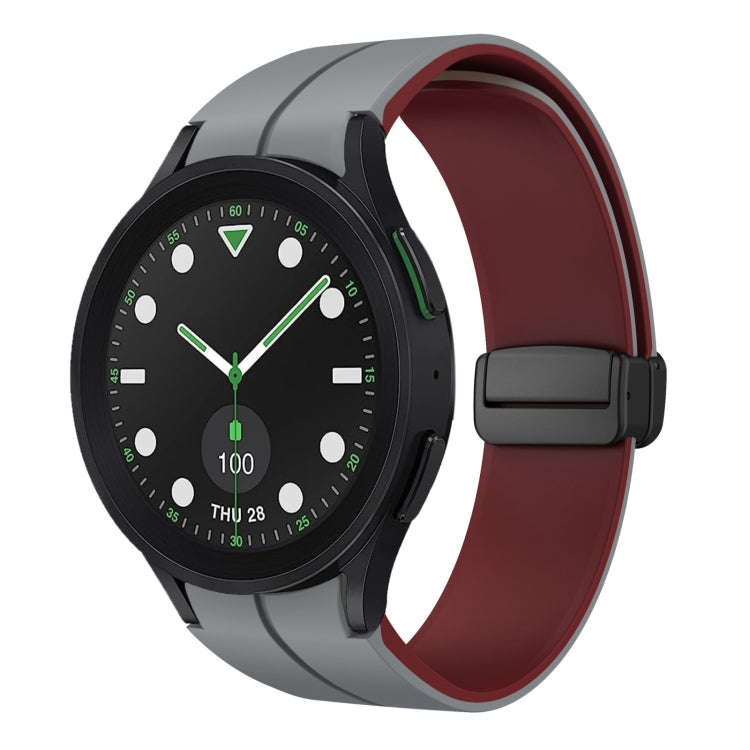 For Samsung Galaxy watch 5 Pro Golf Edition Two Color Magnetic Folding Buckle Silicone Watch Band...