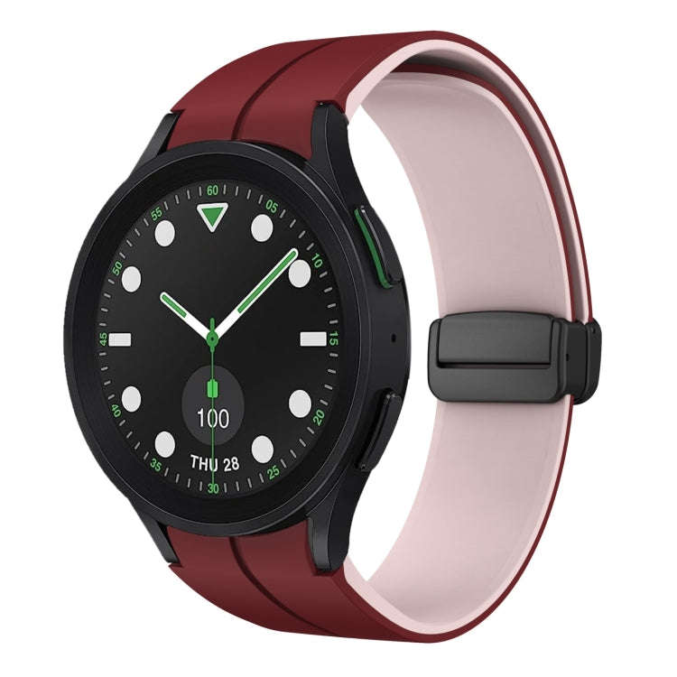For Samsung Galaxy watch 5 Pro Golf Edition Two Color Magnetic Folding Buckle Silicone Watch Band...