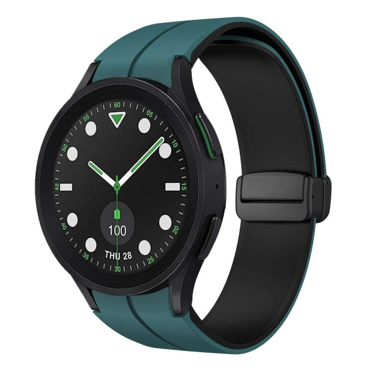 For Samsung Galaxy watch 5 Pro Golf Edition Two Color Magnetic Folding Buckle Silicone Watch Band...