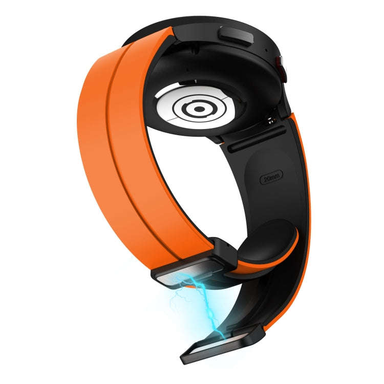 For Samsung Galaxy Watch 5  40mm Two Color Magnetic Folding Buckle Silicone Watch Band(Starlight+...