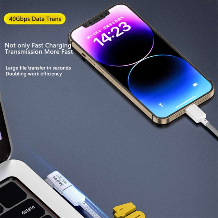 USB 3.1 Type-C to Type-C 40Gbps 8K Transmission Adapter 140W 5A Charge, Specification:Type-C Male...