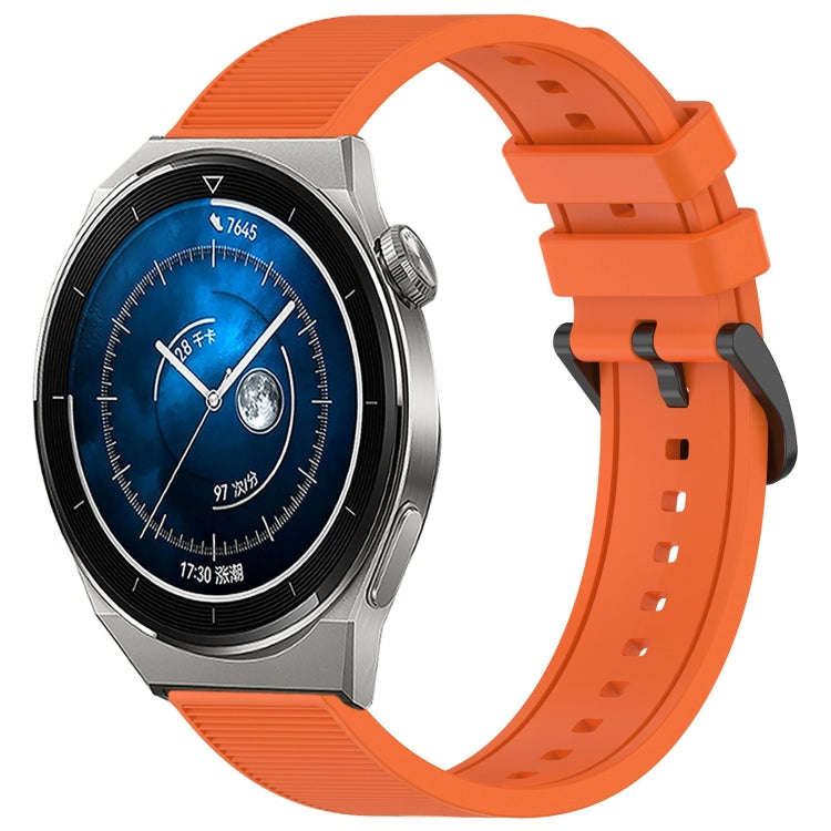 For Huawei Watch GT3 Pro 46mm 22mm Textured Silicone Solid Color Watch Band(Orange)