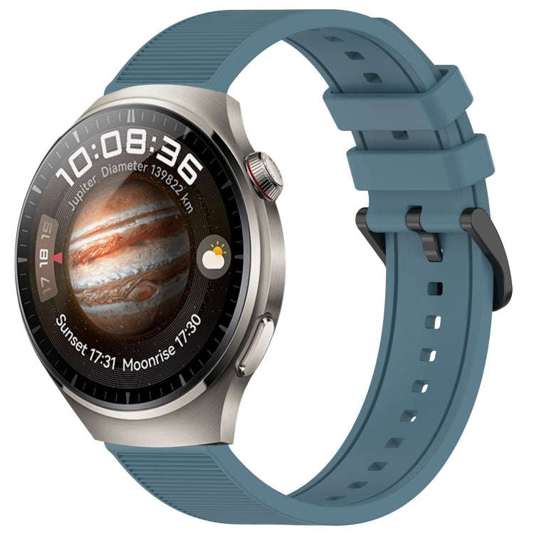 For Huawei Watch 4 22mm Textured Silicone Solid Color Watch Band(Rock Cyan)