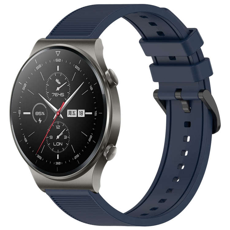 For Huawei GT2 Pro 22mm Textured Silicone Solid Color Watch Band(Midnight Blue)