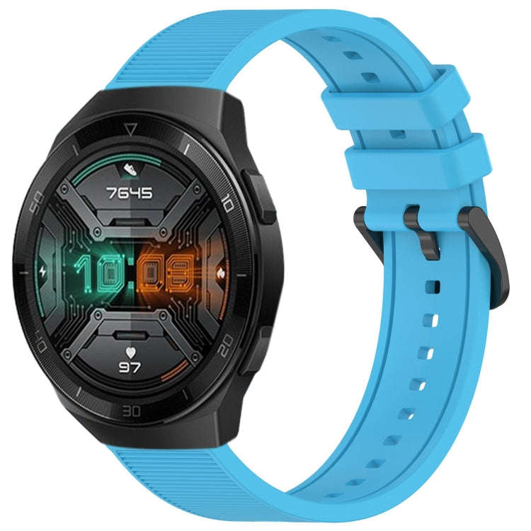 For Huawei Watch GT 2E 22mm Textured Silicone Solid Color Watch Band(Sky Blue)